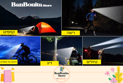 פנס ראש חכם עם חיישן תנועה וטעינה ב-USB – תאורה מושלמת לכל הרפתקה