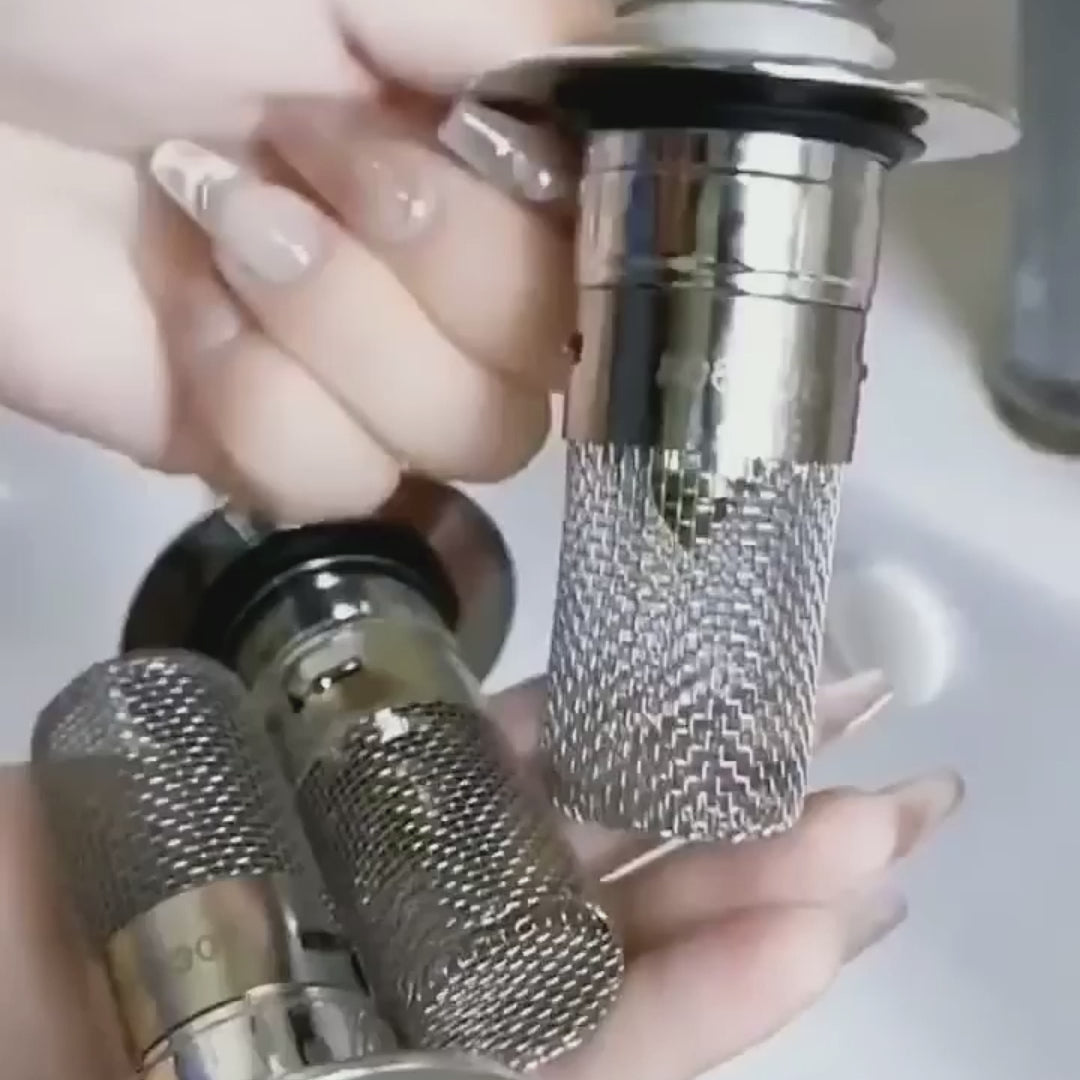 פקק ניקוז 2 ב־1 עם מסנן לשיער – עיצוב חכם, עמיד ונקי יותר!